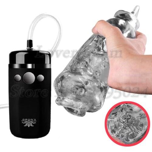 Strong Sucking Oral Blowjob Machine 10 Speed Vibrator Air Pressure Penis Delay Lasting Trainer Male Masturbator Sex Toys For Men