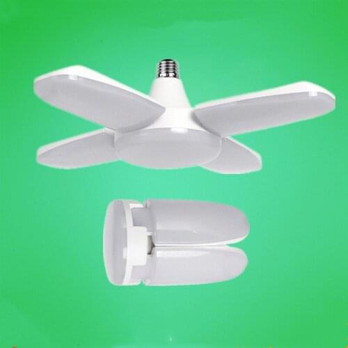 Led Foldable Fan Lamp Three Leaf Deformation Four Flying Saucer Five Folding Ceiling Featuring Light Bulb E27 Ball Globe Bright