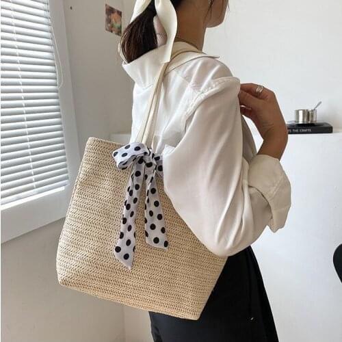 Straw bag female summer tide simple tote bag fashion large capacity shoulder bag handbags