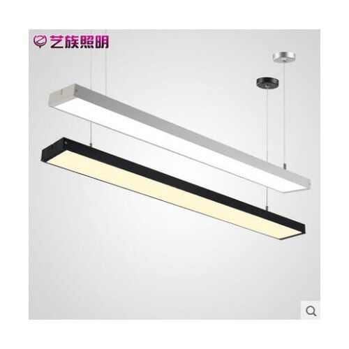 LED office chandelier gym long hanging wire lamp office lighting studio aluminum square lamps