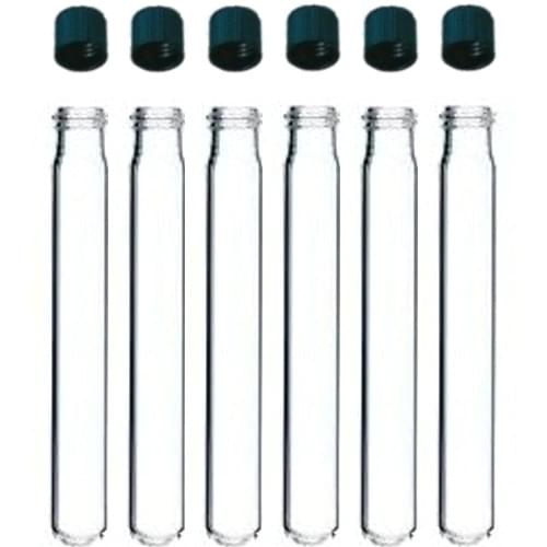 10pcs 16x150mm 19ml Threaded Tube Glass Serological Screw Top Test Tube With Silicon Rubber Liners Autoclavable