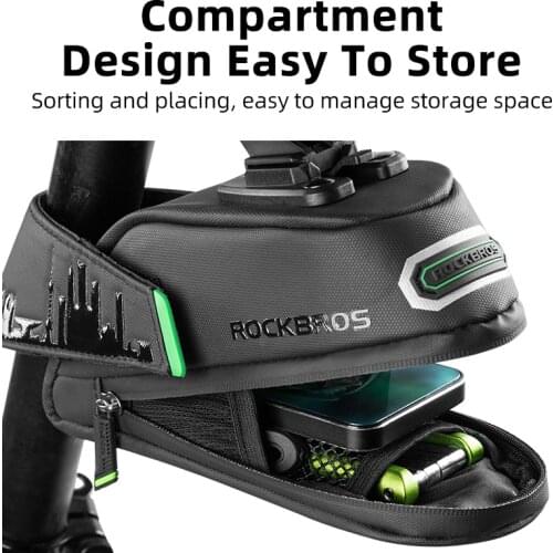 ROCKBROS Cycling Bags Rainproof Bike Saddle Bag Shockproof Bicycle Rear Seatpost Panniers MTB Road Bike Accessories Black