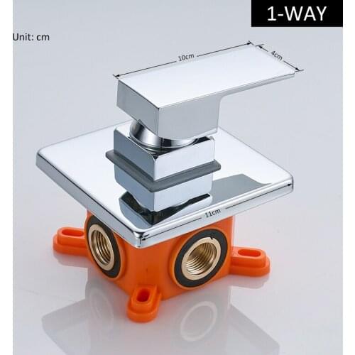 Embedded box conceal shower mixering valve shower faucet hot cold water mixer tap 1/2/3 way shower faucet cartridge mixer valve