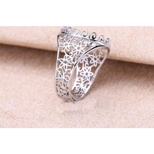 12*18mm 925 STERLING SILVER women Semi Mount Bases Blanks base blank Pad wedding ring rings Setting set jewelry gift diy A1320