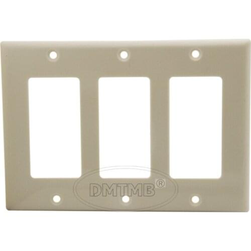 3 gang face plate with light almond color