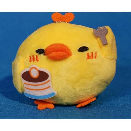 4Pcs Mini Cute Cartoon Chicken Stroller Hanging Soft Plush Doll Hanging Toy Bag Pendant Decor
