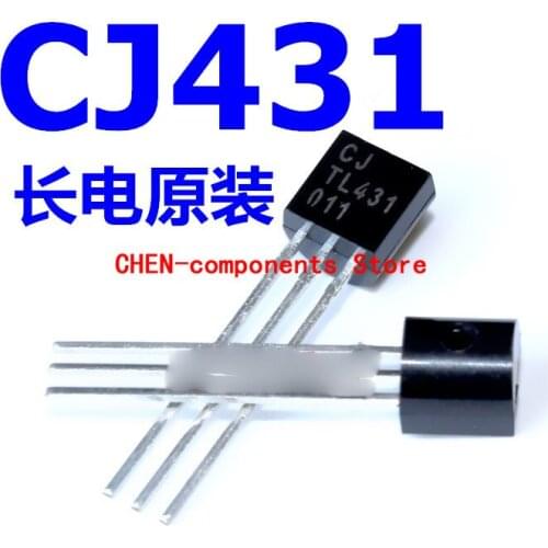 50pcs New original long electric CJ431 TL431 copper foot straight Insert TO-92 stabilized transistor