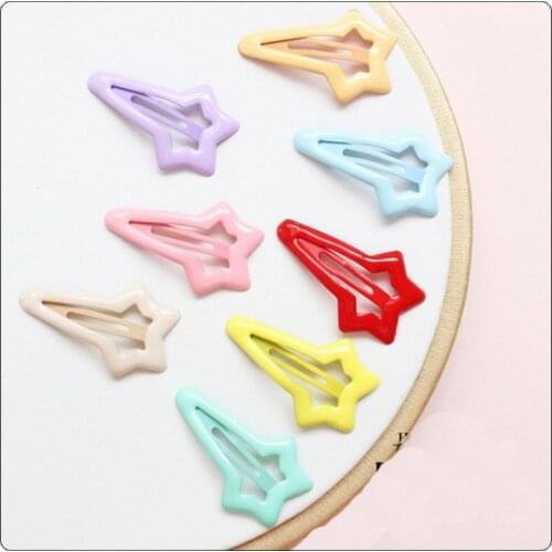 500PCS Star Hair Clip Pin Candy Color BB Clips Hairband Hairgrip Barrettes Girls Holder Hair Pin