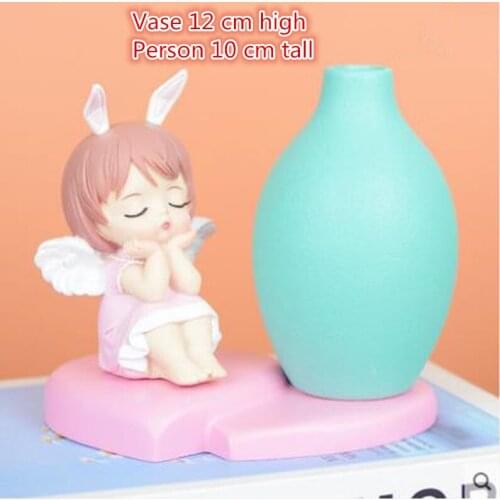 American modern small ceramic vase and doll decoration, home office desktop decoration craft gift