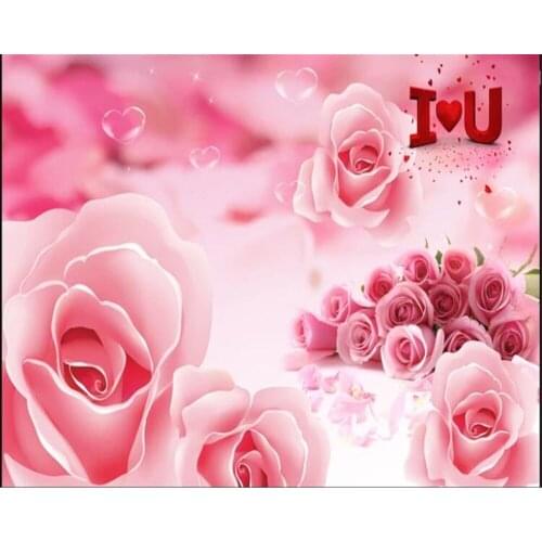 Beibehang 3 d wallpaper for walls Vinyl wall home decor custom floral wallpaper fashion romantic rose papier peint mural 3d