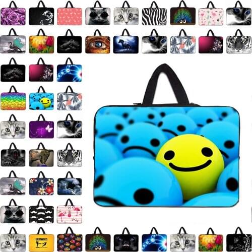 For Macbook Acer Asus Dell Huawei New Neoprene Laptop Carry Handle Bag Soft Shockproof Handle Case Notebook Computer Accessories
