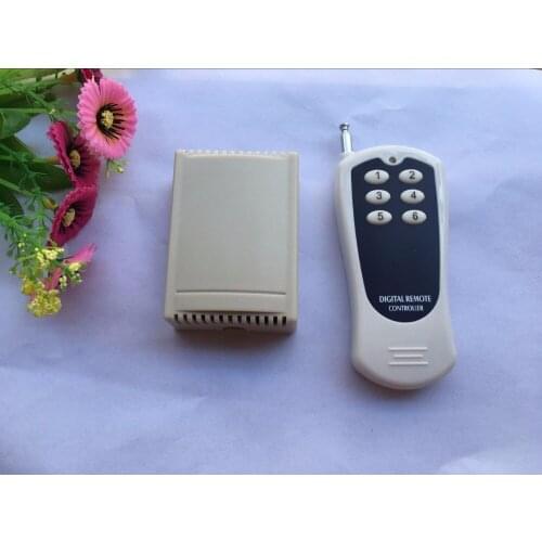 DC 12V 6CH Channel Wireless RF Remote Control Switch 20-200m Transmitter+ Receiver Controller Learning Code 6 Buttons
