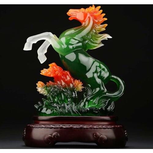 Good luck FENG SHUI decorative statue 2021 HOME OFFICE company SHOP Efficacious Talisman Money Drawing Success crystal horse
