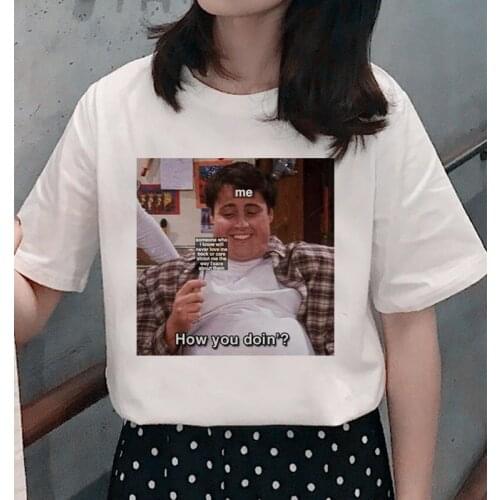 Friends tv show t shirt tshirt top tee shirt women female femme ulzzang t-shirt Harajuku Casual Vintage Printing Funny girl