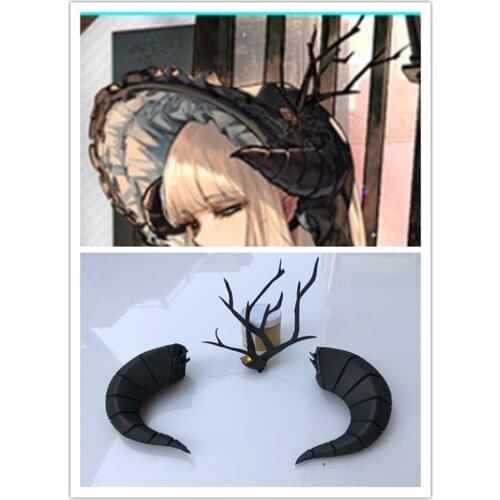 Game Arknights Nightingale Cosplay Horns Head Clip Branch Headgear Headwear Cosplay Props Accessories Hair Clip Halloween