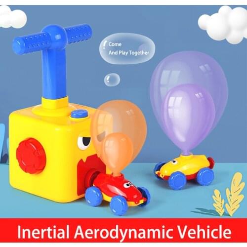 Net Celebrity Inertial Aerodynamic Car Squeeze and Blow Balloon Car Puzzle 3-6 Years Old Toy Does Not Need Battery Ability Train