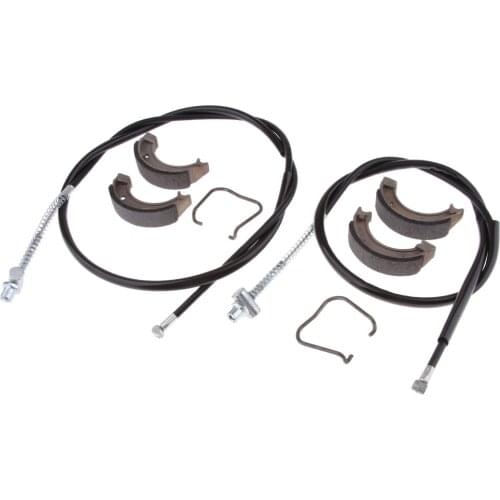 Motorcycle Front & Rear Break Cable With Break Shoes High Temperature Stability/No Brake Fade For Yamaha50 PW50 PY50 G50T