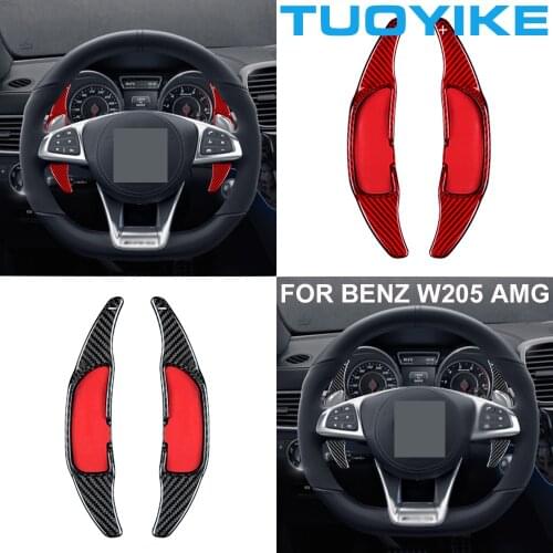 Forged Carbon Fiber Car Steering Wheel Paddle Shifter For Mercedes BENZ W205 AMG Sport A45 CLA45 C63 CLS63 S63 GLA45 GLS63 GLE63