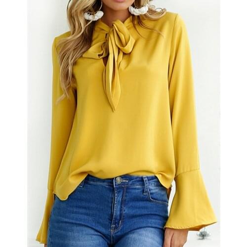 Блузки с бантом LCSKEREAL China At AliExpress