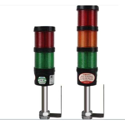 Hot Dia 56mm 24V Safety Stack Lamp Industrial Multi-layers Tower Light LED Signal Black Caution Buzzer Light L rod Warning Light