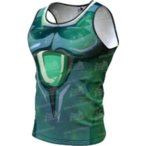 Gym Clothing Tank Top Men Bodybuilding Muscle Sleeveless Singlets Fashion Workout Man Fitness Training Running Print Tight Vest