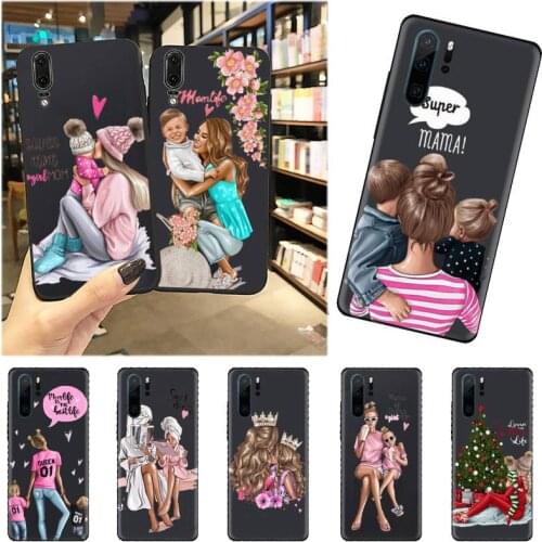 Cute Baby Super Girl mom Love Phone Case For Huawei honor Mate mate P 10 9X 10i 20 30 40 y7 pro p smart 2019 lite
