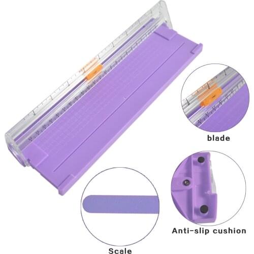 Mini Paper Trimmer Portable Scrapbook Tailoring Cutter Cutting Tool TOOL Scale Guillotine Metal Blade