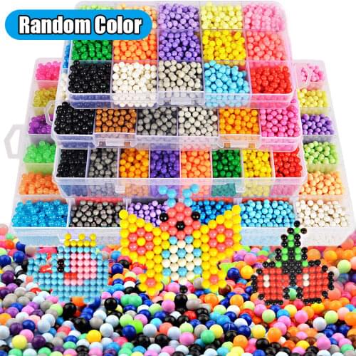Refill Hama Beads Puzzle Aquabeads DIY Water Spray Beads Set Ball Games 3D Handmade Magic Toys for Girls Children