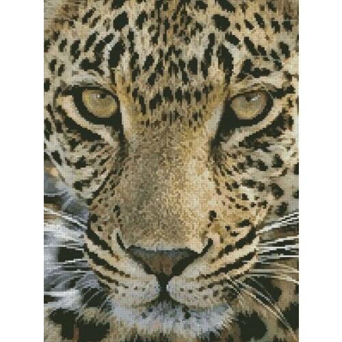 14/22/25ct hotselling lovely counted cross stitch kit leopard panther beast head