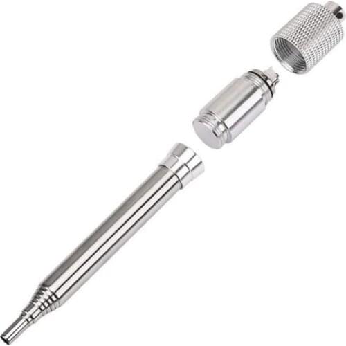 Outdoor Survival Blow Fire Tube Portable Retractable Stainless Steel Camping Blowpipe