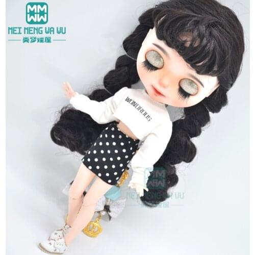 1pcs Blyth doll Clothes fashion Letter jersey, tights, sneakers for blyth azone ob24 1/6 dolls Accessories