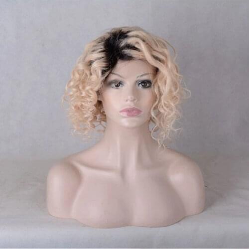 Remy Human Hair Glueless Lace Front Wig Blonde Water wave Long 13x4 hd lace front Ombre Hair wig
