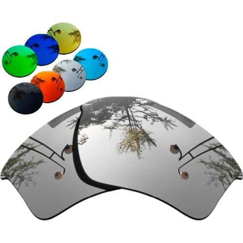 100% Precisely Cut Polarized Replacement Lenses for Half Jacket 2.0 XL Sunglasses Chrome Mirrored Coating Color- Choices