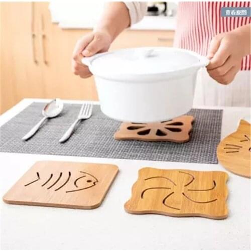 Durable Wooden Coaster Round Heat-resistant Beverage Placemat Table Tea Coffee Non-slip Insulation Coaster Table Decoration