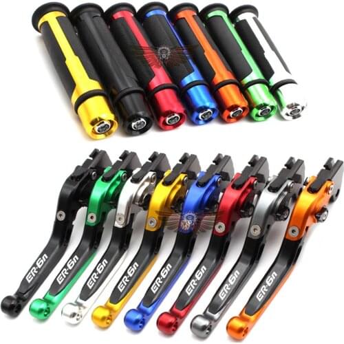Fit For KAWASAKI ER6N ER-6N 2006 2007 2008 Motorcycle Accessories Adjustable Folding Brake Clutch Levers Handlebar Hand Grips