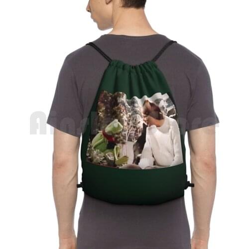 The Frog And John Denver Backpack Drawstring Bag Riding Climbing Gym Bag The Frog John Denver The The Show Seventies 1970S