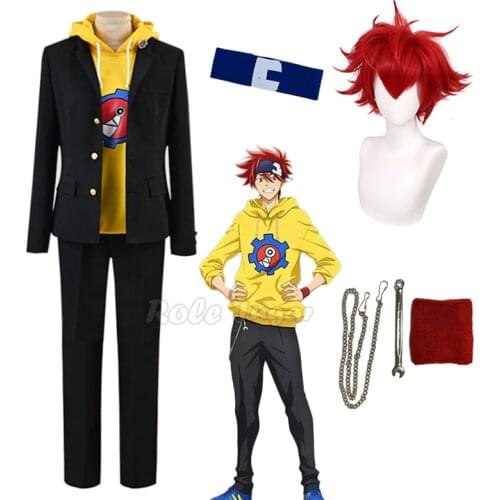 SK8 the Infinity Reki Cosplay Costume Adult Coat Pants Uniform Outfits and Wig Halloween Carnival Costumes for Men Women