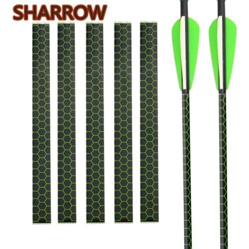 15pcs 7.7x0.8" Archery Arrow Wraps Heat Shrinkable Sticker DIY Shaft Decoration Tools For Arrow Training Shooting Accessories