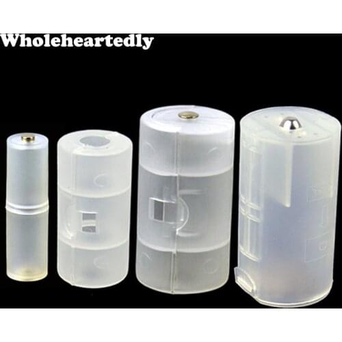 1Set AAA to AA/ AA to C/ AA to D/ 2AA to D Battery Combination Cell Battery Box Adaptor AAA 2 AA Holder Case Converter Switcher