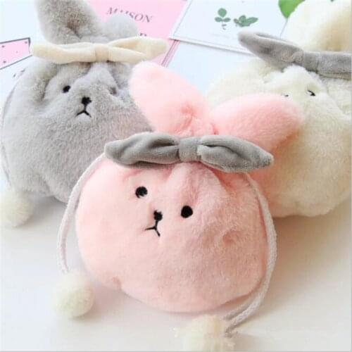 1Pc Kawaii Money Storage Gift Girls Wallets Women Mini Cute Cat Ears Plush Coin Purse Change Purse Bag Monederos Para Monedas