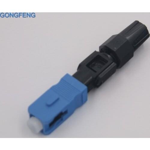 100pcs GONGFENG New SC Optic Fiber Fast Connector FTTH SC/UPC Single Mode Quick Connector Special Wholesale FOR Russia