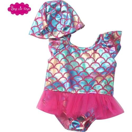 The 18-inch American Doll new swimsuit girls like for Christmas also fits the 43CM doll dress accessories