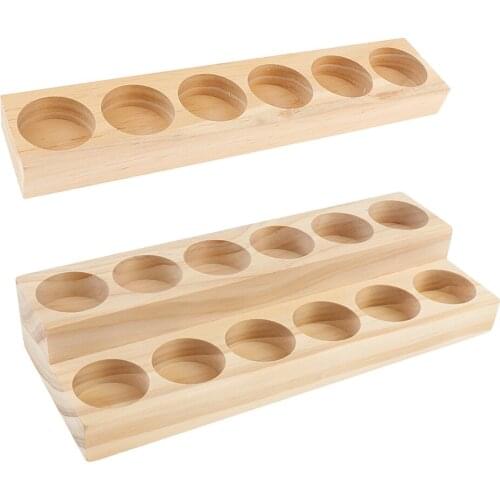 2x Retail Stores Salon Wood Essential Oil Displaying Storage Rack Holder Organizers For 18pcs 15ml Bottles Vials Containers