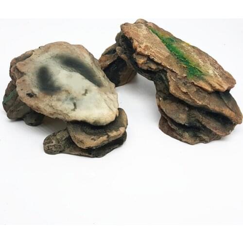 Aquarium Resin Turtle Reptile Island Dock Basking Platform Aquarium Fish Tank Simulation Rock Ornaments Decoration Accessories