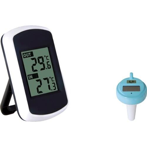 Wireless Floating Pool and Spa Thermometer with Remote Temperature Sensor