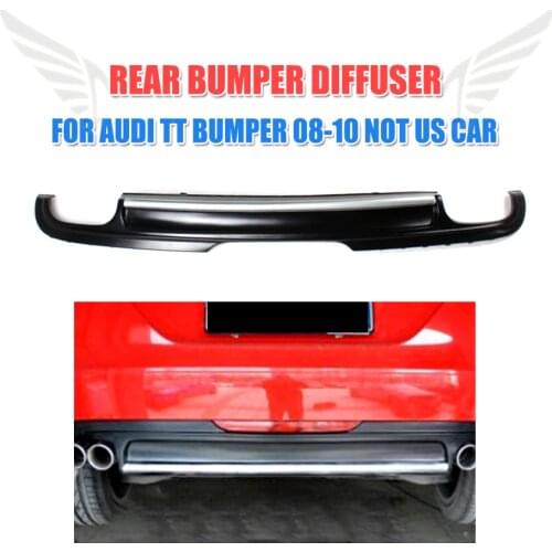 PU Black Auto Car Rear Bumper Diffuser Lip For Audi TT Non-Sline Non-TTS Bumper Non-USA Version 2008 - 2010