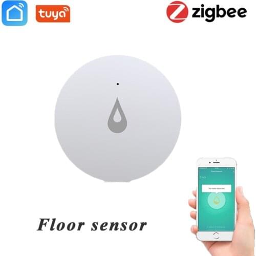 ZigBee Water Detector Leakage Sensor Alarm Leak Detector Sound Tuya Smart Smart Life APP Flood Alert Overflow Security For Home