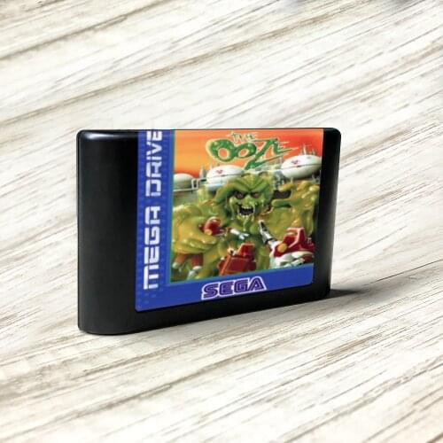 The Ooze - EUR Label Flashkit MD Electroless Gold PCB Card for Sega Genesis Megadrive Video Game Console