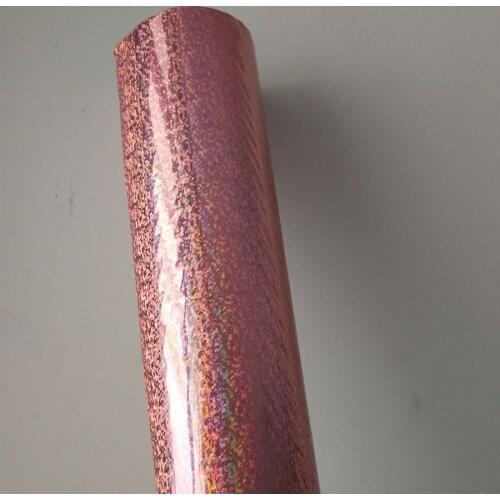 Holographic foil hot stamping foil hot press on paper or plastic pink Crystal Point pattern heat transfer film