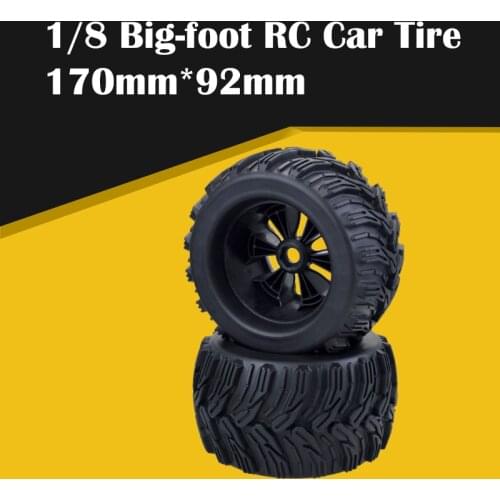 Hot Sale 4PCS 170mm Wheel Rim and Tires for 1/8 Monster Truck Traxxas HSP HPI E-MAXX Savage Flux Racing RC Car Accessories